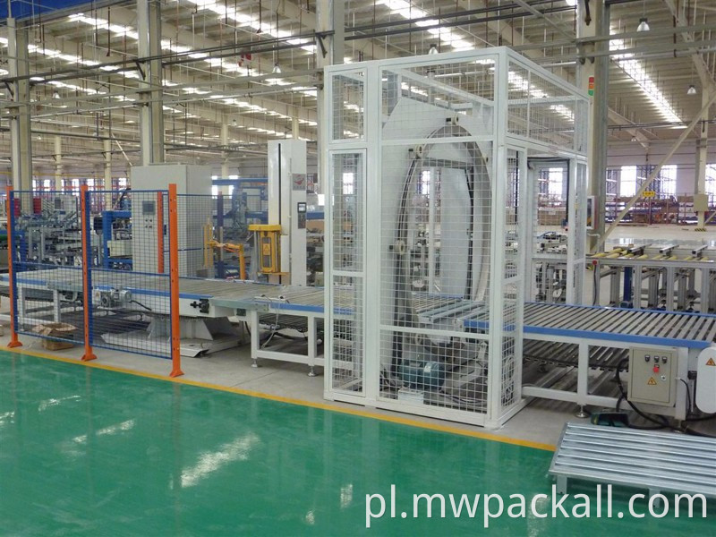 W pełni automatyczna orbitalna pozioma owijarka do folii stretch do pakowania długich produktów